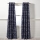 preview thumbnail 1 of 10, SAFAVIEH Brynleigh 52" x 84" Window Treatment Curtain Panel Navy - 52"Wx96"L