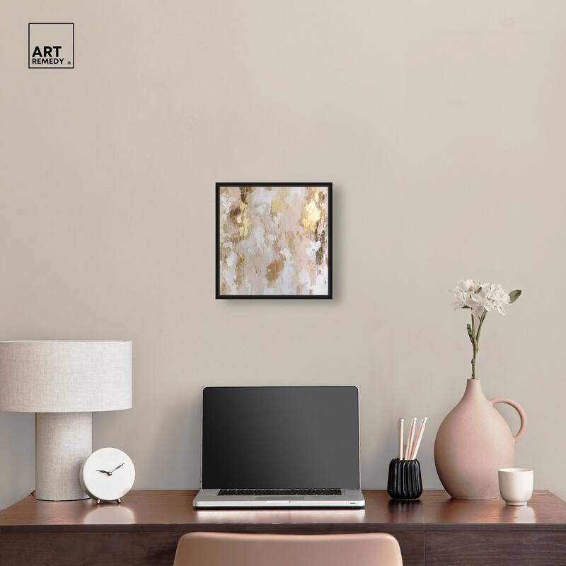 Golden Glimmer Gesture I Canvas by Art Remedy