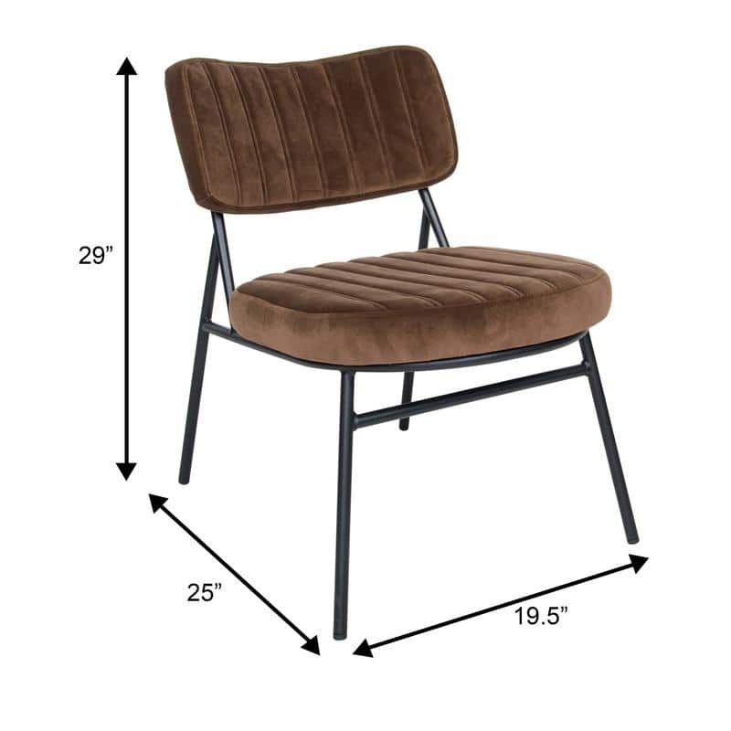 Marilane Modern Set of 2 Velvet Upholstered Accent Chairs with Sturdy Metal Legs for Home Office and Lounge Living Room