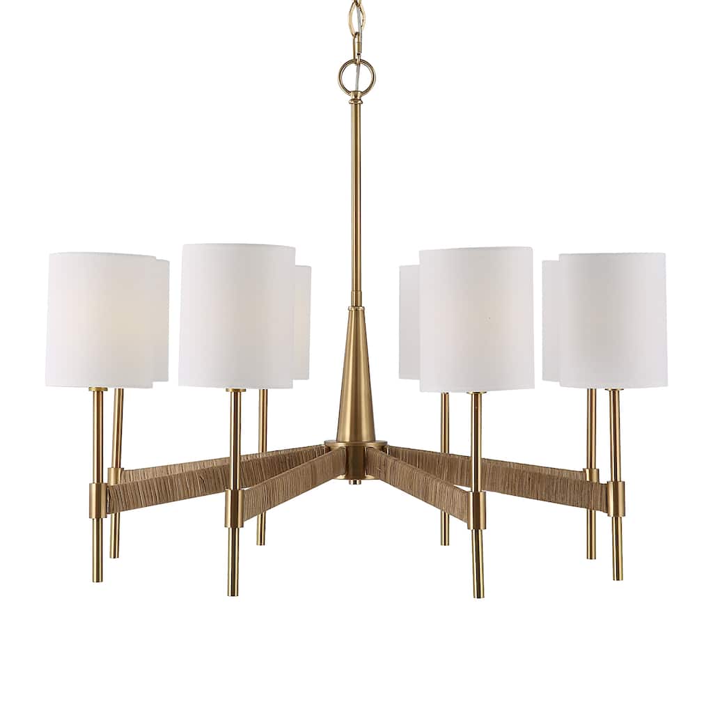 Uttermost Lautoka Rattan 8 Light Chandelier - 26H x 32 DIA in.