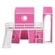 preview thumbnail 10 of 20, Kids Bed Wooden Loft Bed with Slide,Tent&Tower