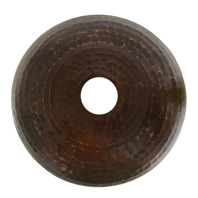 Hammered Copper 7-in Globe Pendant Light Shade in Oil Rubbed Bronze (SH-L600DB)