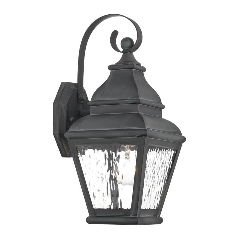 Livex Lighting 1-light Black Outdoor Wall Lantern, 2601-61 - 6.5" W x 15.5" H x 8" Ext.
