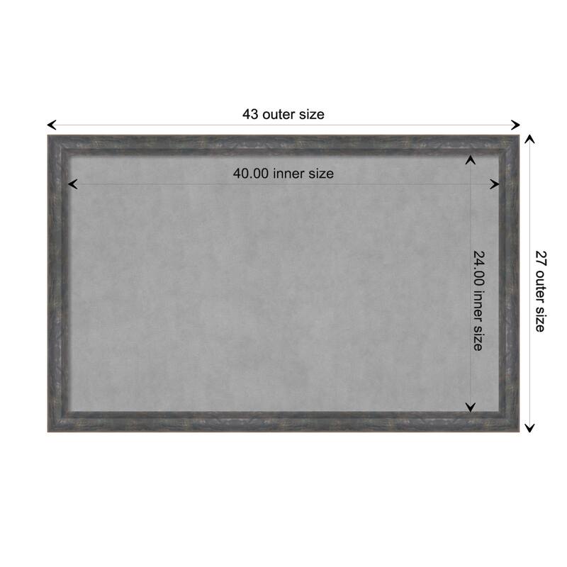 Amanti Art Angled Metallic Rainbow Framed Magnetic Board - Board Size 40x24