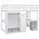 preview thumbnail 18 of 16, Full Size Loft Bed with Wardrobe, Desk, Drawers, and Open Storage Cabinet, Multi-Functional Space-Saving Design, Gray