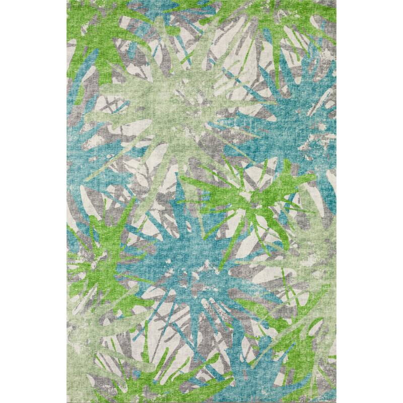 Indoor/ Outdoor Addison Bravado Abstract Starburst Washable Area Rug