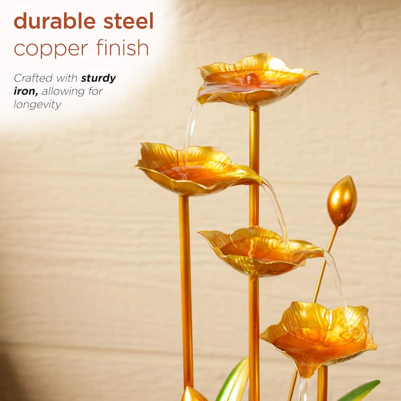 Copper Tiered Flower Fountain