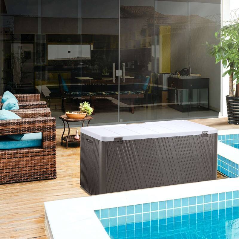 Aoodor Outdoor Lockable Storage Deck Box - 85 Gallon