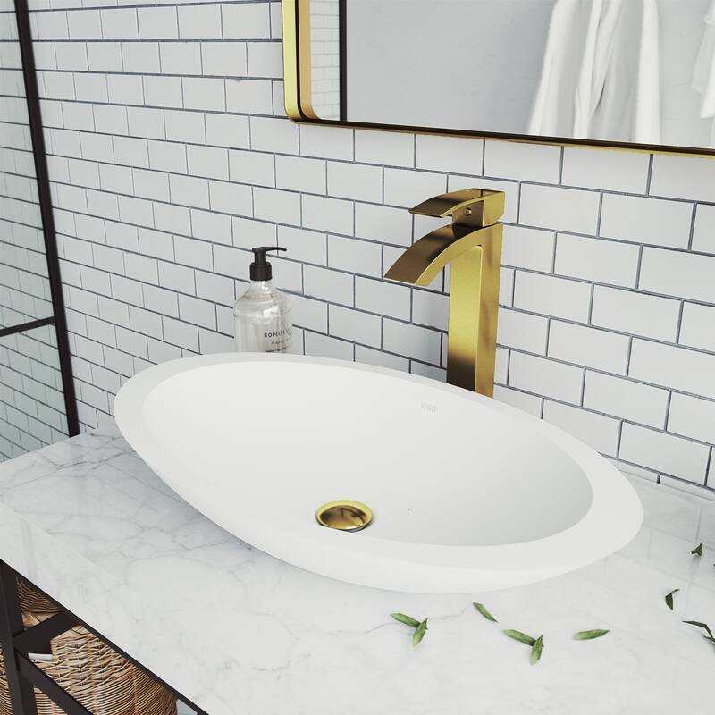 VIGO Duris 12" H Single Handle Single Hole Bathroom Vessel Faucet