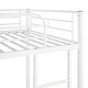preview thumbnail 25 of 23, Twin Over Twin Bunk Bed with Ladder, Metal Bed with Full-Length Guardrail, Kid's Bed for Small Space, Bedroom, Silver
