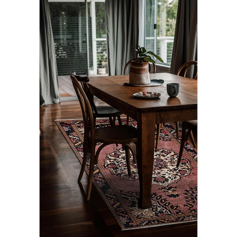 ECARPETGALLERY Hand-knotted Melis Vintage Dark Copper Wool Rug - 4'4 x 6'7