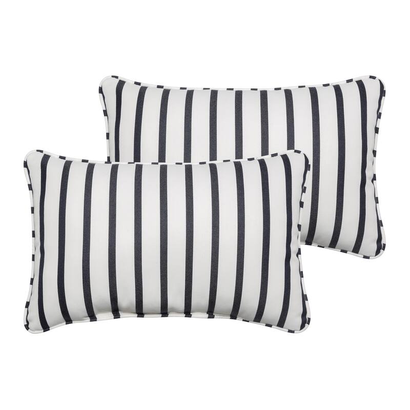 Sunbrella Lido Indigo Corded Indoor/ Outdoor Pillows (Set of 2)
