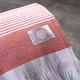 preview thumbnail 12 of 12, Delilah Home Organic Cotton Sunset Beach Towel 36 Inch by 70 Inch 36-Inch by 70-inch - Red