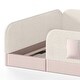 preview thumbnail 84 of 124, Twin/Full/Queen Teddy Fleece Floor Bed with Upholstered Safety Rails and Pocket