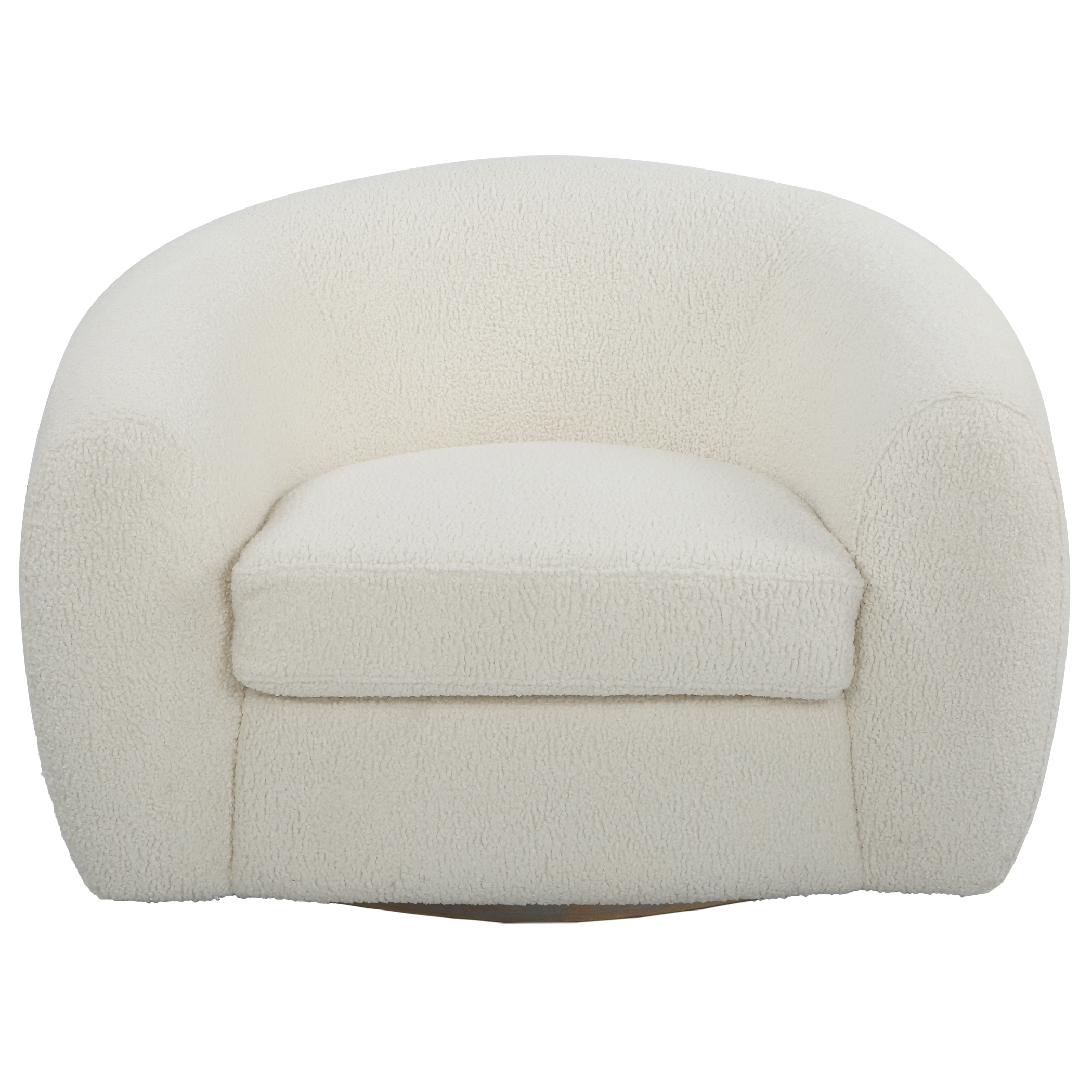Uttermost Capra Art Deco White Swivel Chair - 43"W x 28"H x 37"D