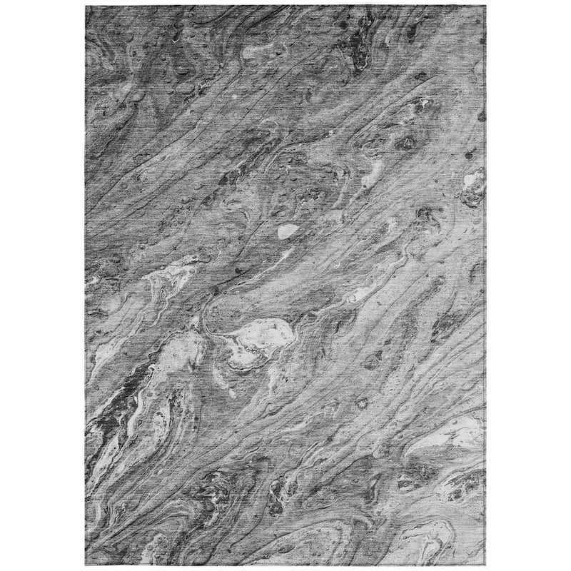 HomeRoots Abstract Transitional Rectangle Outdoor Rug