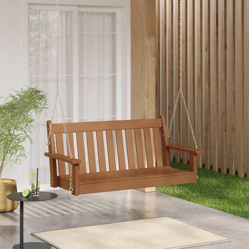 Laguna Poly 51 Inch Porch Swing - Teak