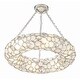 preview thumbnail 3 of 4, Palla 6 Light Antique Silver Chandelier - 24"W x 5.25"H x 24"D