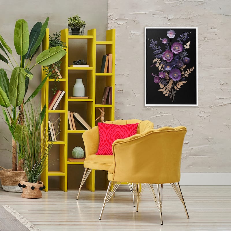 Stupell Dimensional Purple Flowers Framed Giclee Art Design By Heidi Kuntz