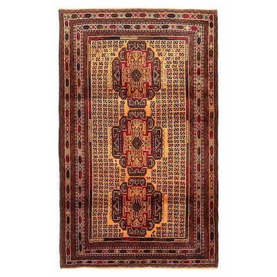 Teimani Brown Rug 2'11" x 4'10" - 2'11 x 4'10