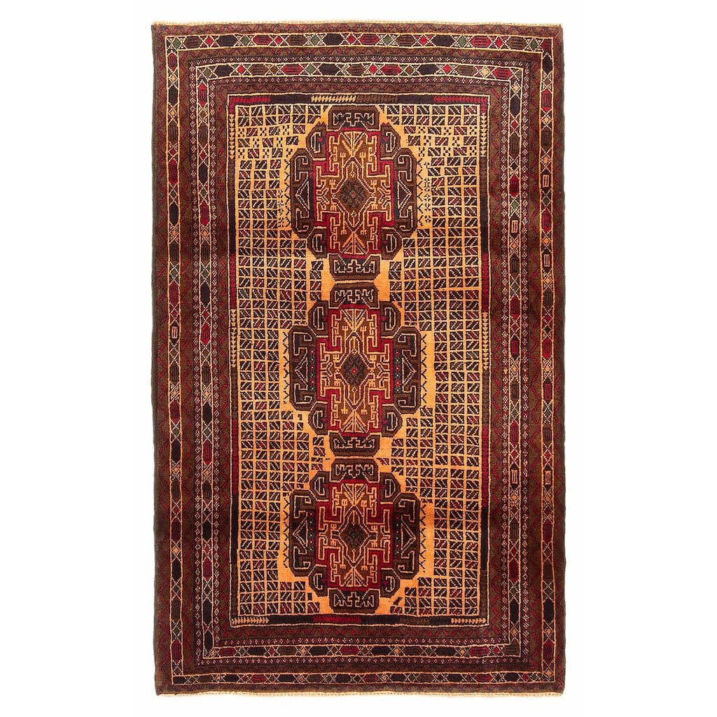 Teimani Brown Rug 2'11" x 4'10" - 2'11 x 4'10