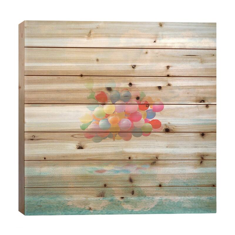 Dancing On Water Print On Wood by Erin Summer - Multi-Color - 26x26x1.5