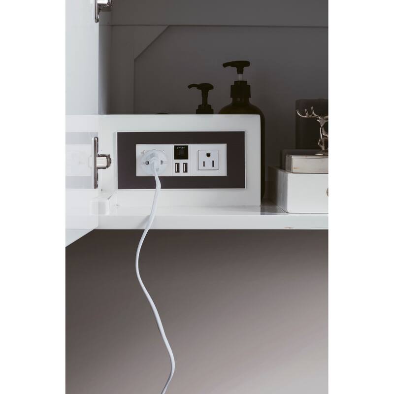 James Martin Vanities Mercer Island 36" Single Vanity, Glossy White with Brushed Nickel Hardware