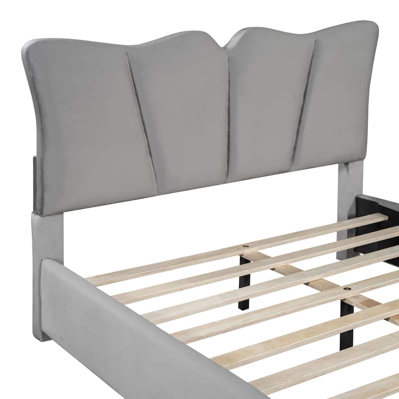 Upholstered Platform Bed Velvet Upholstered Bed
