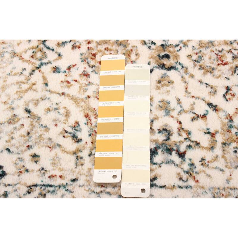 ECARPETGALLERY Machine Woven Lauren Ivory Area Rug