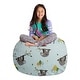 preview thumbnail 123 of 187, Kids Bean Bag Chair Cover Stuffed Animal Storage or Toy Organizer 38 Inch Large - Canvas Sloth and Trees