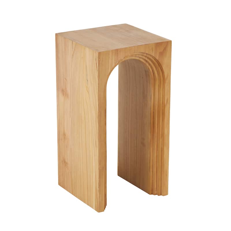 Wood Cutout Arch Accent Table - Brown or Black - Roche River Decor