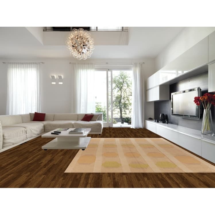 Hand Woven Oriental 100% Jute Carpet Southwestern Modern Peach Kilim Area Rug - 14' 1'' X 9' 11''