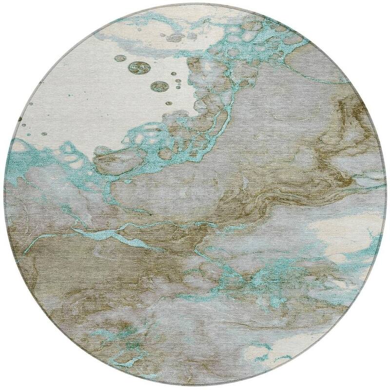 HomeRoots Abstract Transitional Rectangle Outdoor Rug