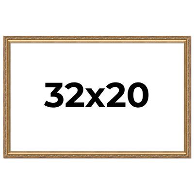 32x20 Frame Red Solid Wood Picture Frame Width 1.75 Inches | Interior Frame Depth 1 13/16 Inches