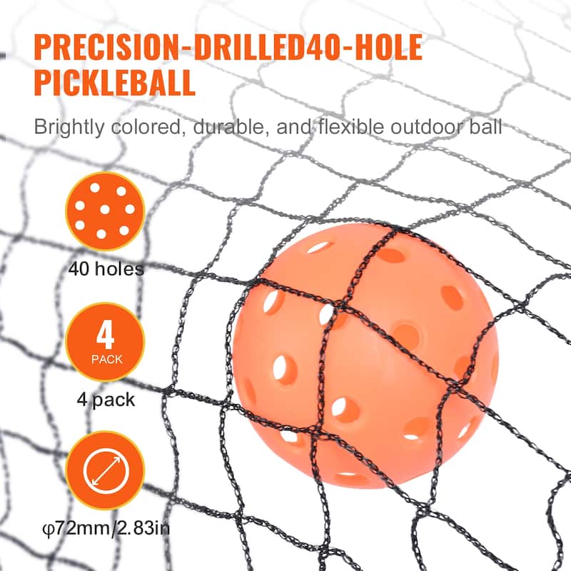 Pickleball Net Set Weather Resistant Steady Metal Frame & Strong PE Net, for Outdoor Backyard Driveway