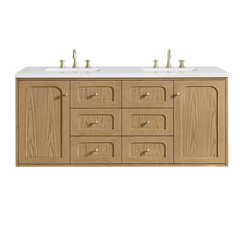 Laurent 60" Double Vanity, Light Natural Oak - 60D