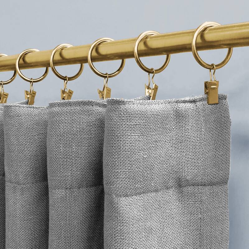 Lumi Home Furnishings 1-1/2 in. Clip Rings For 1 in. Curtain Rods(10-Pack)