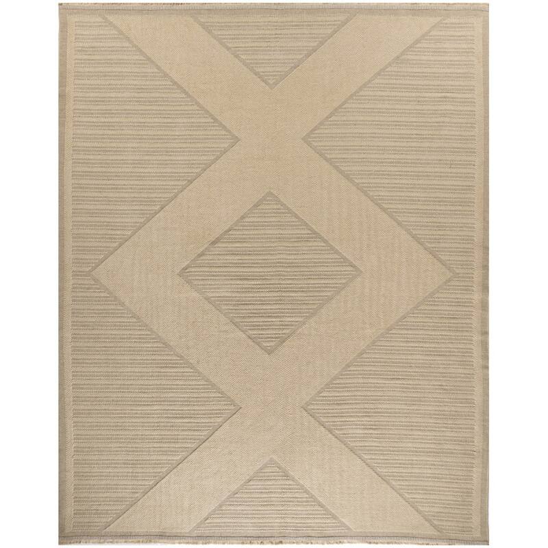 HomeRootsGeometric Modern Rectangle Area Rug - 118' X '94' X '0.25