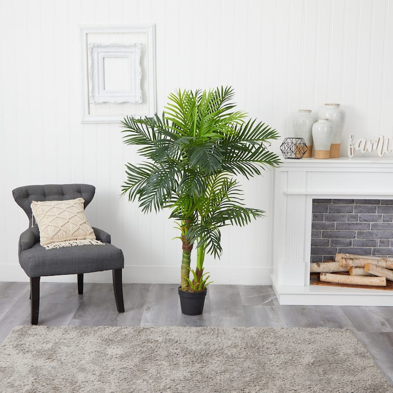 Artificial Palm Tree 5ft Indoor Tropical Decor - Realistic Hawaii Palm Tree for Home Office Living Room - 5ft.