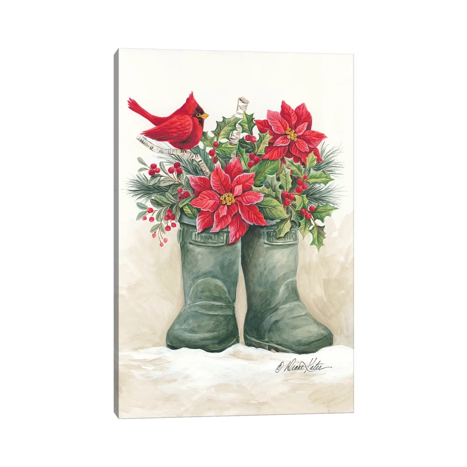 Icanvas Christmas Lodge Boots By Diane Kater Canvas Print Bed Bath And Beyond 34259294 5738