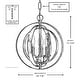 preview thumbnail 5 of 4, Luxury Industrial Chic Pendant Light, 11.75"H x 10.125"W, with Modern Farmhouse Style, Brushed Nickel Finish by Urban Ambiance