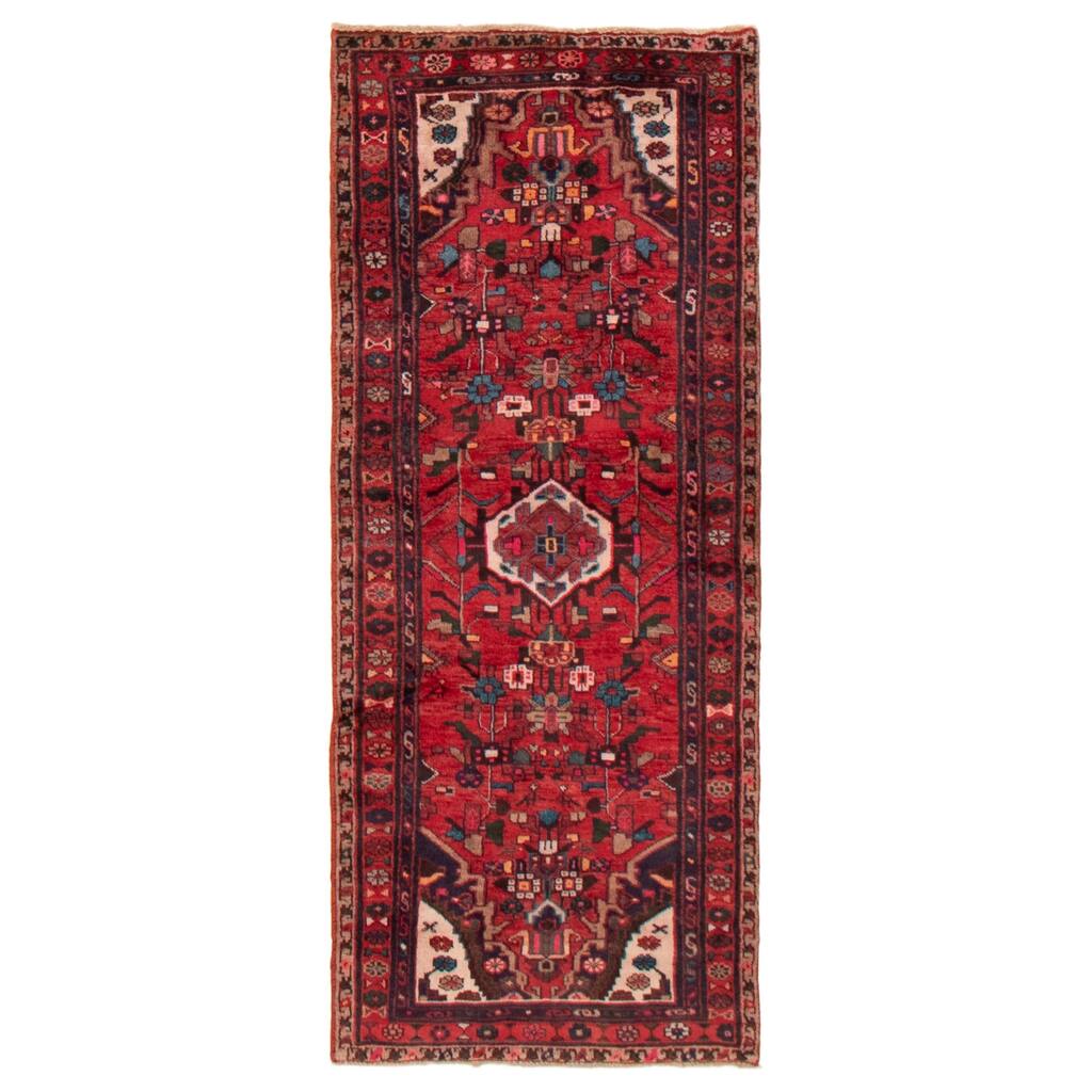 ECARPETGALLERY Hand-knotted Andelz Red Wool Rug - 2'8 x 6'4