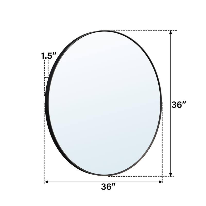 Modern Bathroom Wall Mounted Anodized Aluminum Framed Wall Vanity Mirror