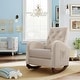 preview thumbnail 2 of 42, Roomfitters High Back Rocking Chair Nursery Chair, Comfortable Rocker Fabric Padded Seat, Modern High Back Armchair, Beige