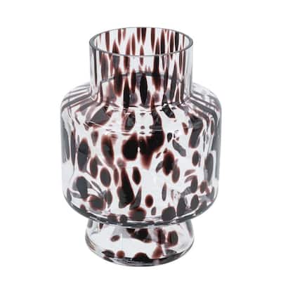 A&B Home Glass Vase With Color Dots
