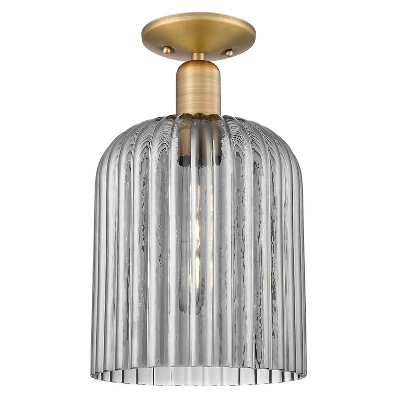 Innovations Lighting 716-1C-G559-8SM Bridal Veil 8" Wide Semi-Flush - Brushed Brass