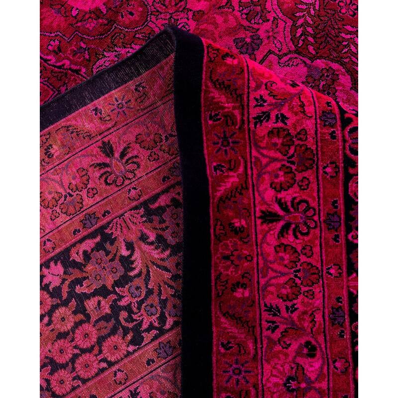 Overdyed, One-of-a-Kind Hand-Knotted Area Rug - Pink - 10' 3" x 16' 0"