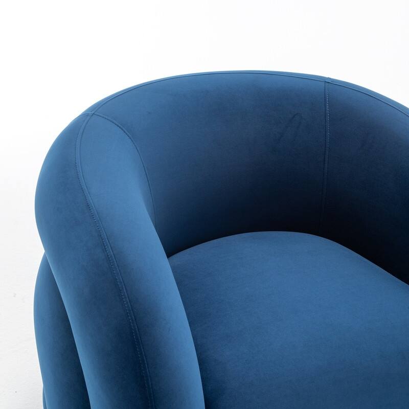 SEYNAR Modern Glam Velvet 360 Degree Swivel Accent Armchair with Tufted Back Set of 2