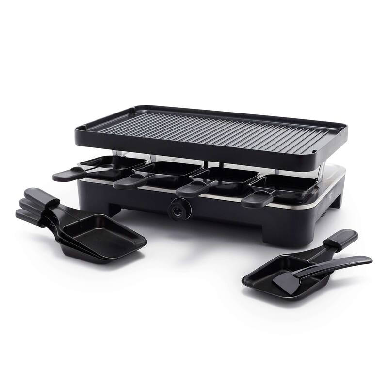 GreenLife Raclette Indoor Tabletop Grill, 2-in-1 Grill and Griddle