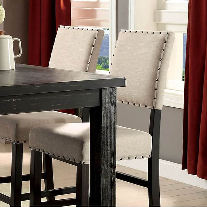 Sania II Rustic Counter Height Chair, Set Of 2 - 42.75 H x 19 W x 22.5 L Inches